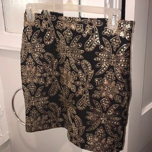 sequined fitted skirt